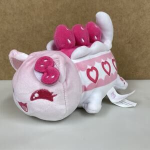 Aphmau Meemeows Strawberry Shortcake Cat Litter 3 Plush 6”